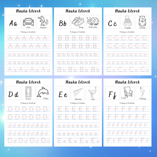 Nauka Pisania Literek dla Dzieci do Druku - obrazek 4