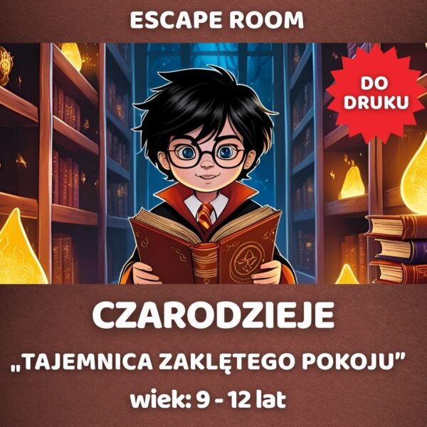 Escape room czarodzieje tajemnica zaklętego pokoju 9-12 lat